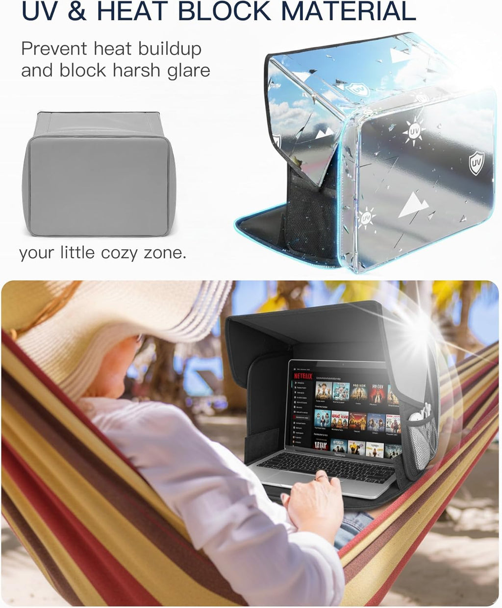 Portable Laptop Sun Shade Sleeve Protector